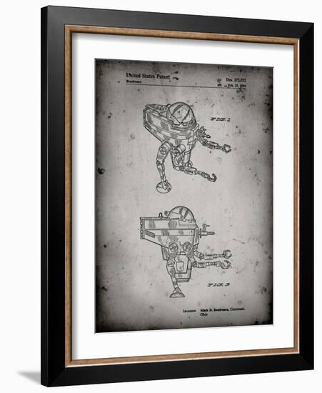 PP1107-Faded Grey Mattel Space Walking Toy Patent Poster-Cole Borders-Framed Giclee Print