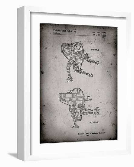 PP1107-Faded Grey Mattel Space Walking Toy Patent Poster-Cole Borders-Framed Giclee Print