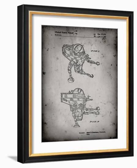 PP1107-Faded Grey Mattel Space Walking Toy Patent Poster-Cole Borders-Framed Giclee Print