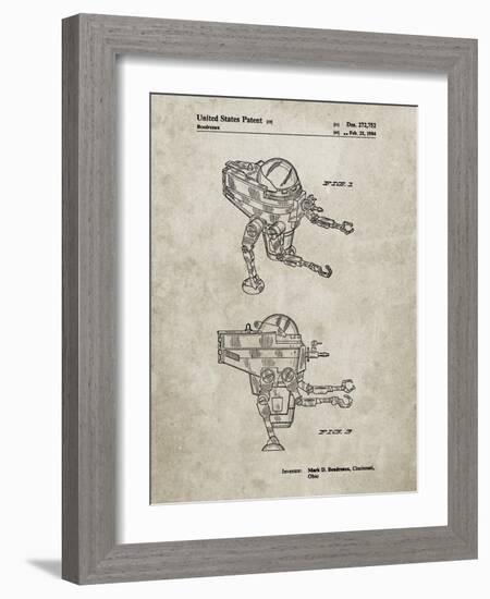 PP1107-Sandstone Mattel Space Walking Toy Patent Poster-Cole Borders-Framed Giclee Print