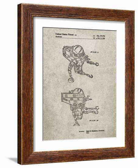 PP1107-Sandstone Mattel Space Walking Toy Patent Poster-Cole Borders-Framed Giclee Print