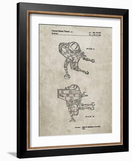 PP1107-Sandstone Mattel Space Walking Toy Patent Poster-Cole Borders-Framed Giclee Print