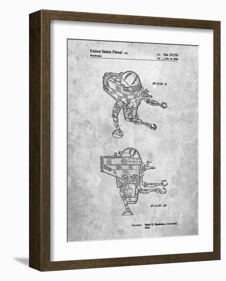 PP1107-Slate Mattel Space Walking Toy Patent Poster-Cole Borders-Framed Giclee Print