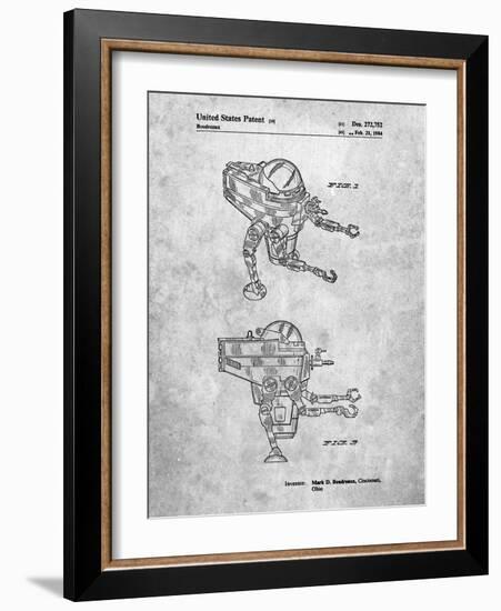 PP1107-Slate Mattel Space Walking Toy Patent Poster-Cole Borders-Framed Giclee Print