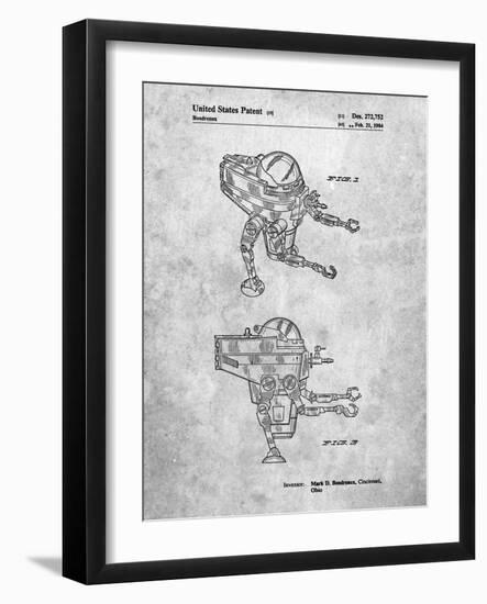 PP1107-Slate Mattel Space Walking Toy Patent Poster-Cole Borders-Framed Giclee Print