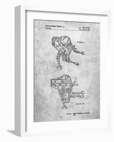 PP1107-Slate Mattel Space Walking Toy Patent Poster-Cole Borders-Framed Giclee Print