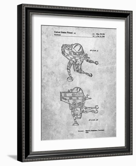 PP1107-Slate Mattel Space Walking Toy Patent Poster-Cole Borders-Framed Giclee Print