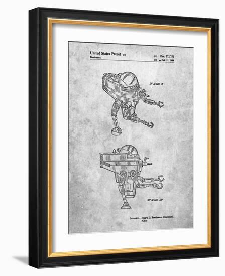 PP1107-Slate Mattel Space Walking Toy Patent Poster-Cole Borders-Framed Giclee Print