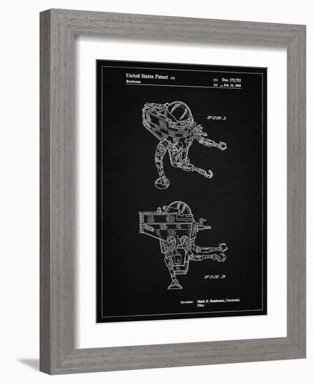 PP1107-Vintage Black Mattel Space Walking Toy Patent Poster-Cole Borders-Framed Giclee Print