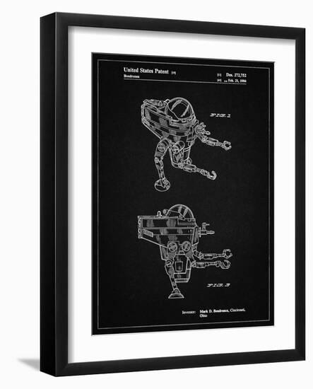 PP1107-Vintage Black Mattel Space Walking Toy Patent Poster-Cole Borders-Framed Giclee Print