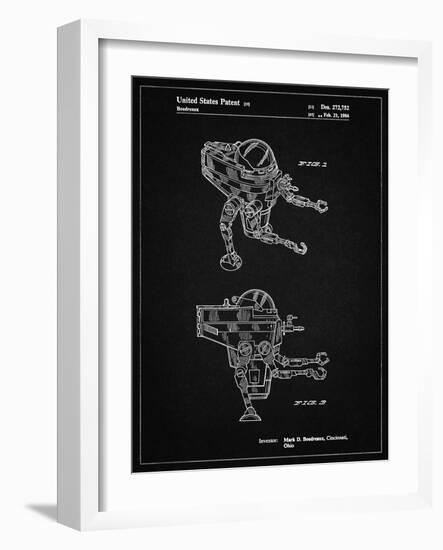 PP1107-Vintage Black Mattel Space Walking Toy Patent Poster-Cole Borders-Framed Giclee Print