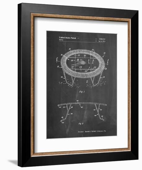 PP1111-Chalkboard Trampoline Patent Poster-Cole Borders-Framed Giclee Print