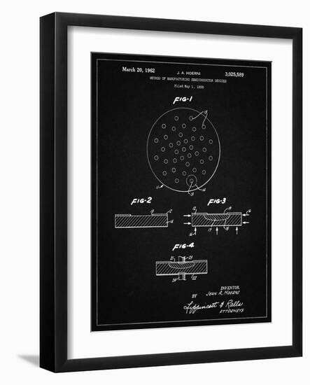 PP1113-Vintage Black Transistor Semiconductor Patent Poster-Cole Borders-Framed Giclee Print