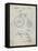 PP1114-Antique Grid Parchment Tricycle Patent Poster-Cole Borders-Framed Premier Image Canvas