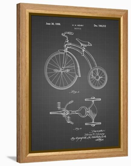 PP1114-Black Grid Tricycle Patent Poster-Cole Borders-Framed Premier Image Canvas