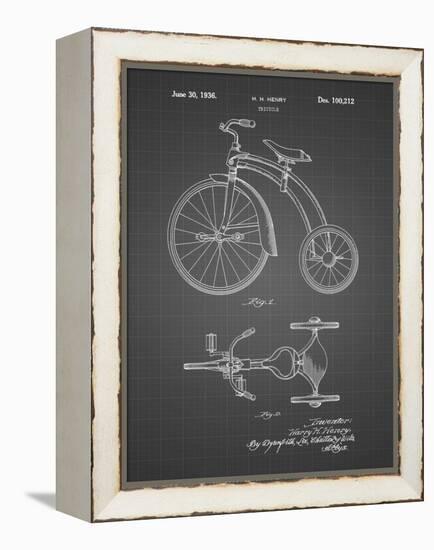 PP1114-Black Grid Tricycle Patent Poster-Cole Borders-Framed Premier Image Canvas