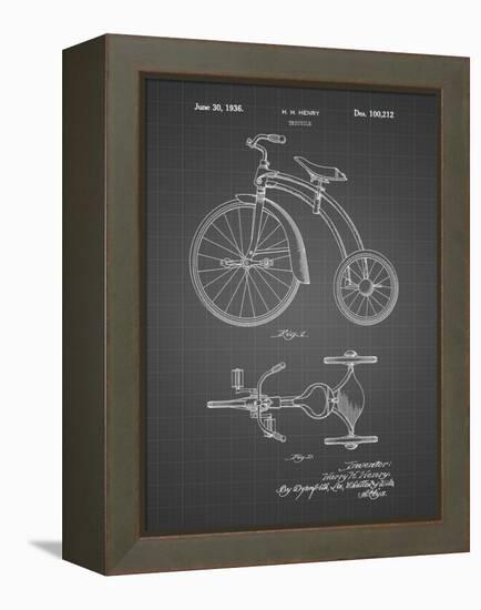PP1114-Black Grid Tricycle Patent Poster-Cole Borders-Framed Premier Image Canvas