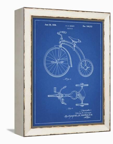 PP1114-Blueprint Tricycle Patent Poster-Cole Borders-Framed Premier Image Canvas