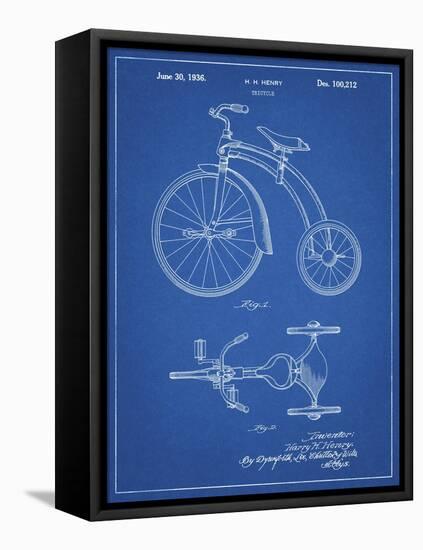 PP1114-Blueprint Tricycle Patent Poster-Cole Borders-Framed Premier Image Canvas