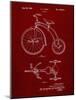 PP1114-Burgundy Tricycle Patent Poster-Cole Borders-Mounted Giclee Print