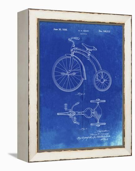 PP1114-Faded Blueprint Tricycle Patent Poster-Cole Borders-Framed Premier Image Canvas