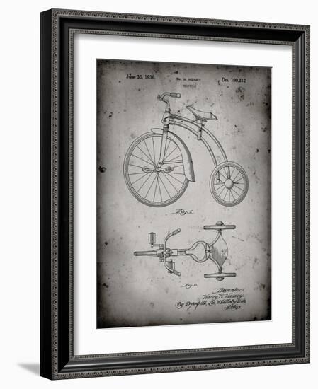 PP1114-Faded Grey Tricycle Patent Poster-Cole Borders-Framed Giclee Print