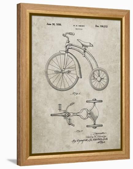 PP1114-Sandstone Tricycle Patent Poster-Cole Borders-Framed Premier Image Canvas