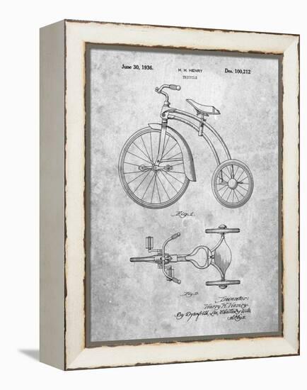 PP1114-Slate Tricycle Patent Poster-Cole Borders-Framed Premier Image Canvas