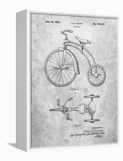 PP1114-Slate Tricycle Patent Poster-Cole Borders-Framed Premier Image Canvas