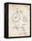 PP1114-Vintage Parchment Tricycle Patent Poster-Cole Borders-Framed Premier Image Canvas