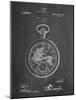 PP112-Chalkboard U.S. Watch Co. Pocket Watch Patent Poster-Cole Borders-Mounted Giclee Print