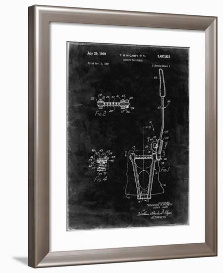 PP1122-Black Grunge Vibrato Tailpiece Patent Wall Art Poster-Cole Borders-Framed Giclee Print