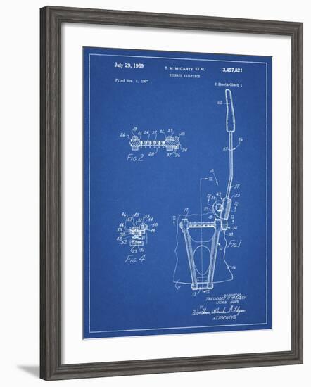 PP1122-Blueprint Vibrato Tailpiece Patent Wall Art Poster-Cole Borders-Framed Giclee Print