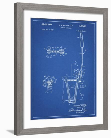 PP1122-Blueprint Vibrato Tailpiece Patent Wall Art Poster-Cole Borders-Framed Giclee Print