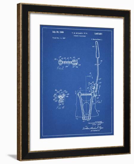 PP1122-Blueprint Vibrato Tailpiece Patent Wall Art Poster-Cole Borders-Framed Giclee Print