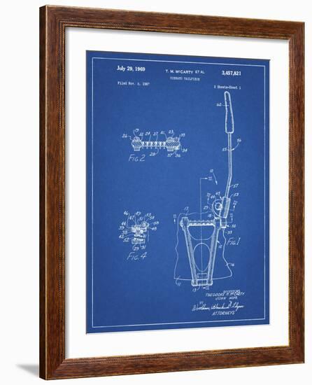 PP1122-Blueprint Vibrato Tailpiece Patent Wall Art Poster-Cole Borders-Framed Giclee Print