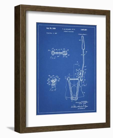 PP1122-Blueprint Vibrato Tailpiece Patent Wall Art Poster-Cole Borders-Framed Giclee Print
