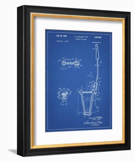 PP1122-Blueprint Vibrato Tailpiece Patent Wall Art Poster-Cole Borders-Framed Giclee Print