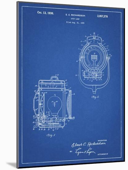 PP1123-Blueprint Vintage Movie Set Light Patent Poster-Cole Borders-Mounted Giclee Print