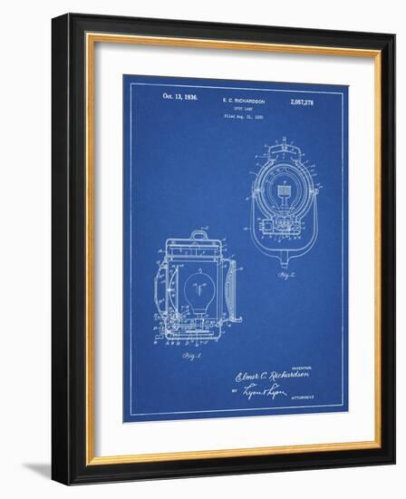 PP1123-Blueprint Vintage Movie Set Light Patent Poster-Cole Borders-Framed Giclee Print