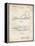 PP1124-Vintage Parchment Vintage Ski's Patent Poster-Cole Borders-Framed Premier Image Canvas