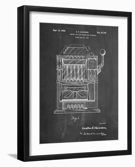 PP1125-Chalkboard Vintage Slot Machine 1932 Patent Poster-Cole Borders-Framed Giclee Print