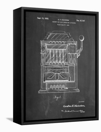 PP1125-Chalkboard Vintage Slot Machine 1932 Patent Poster-Cole Borders-Framed Premier Image Canvas