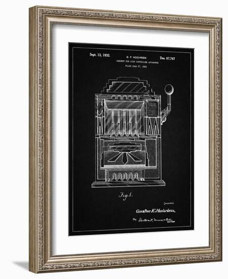 PP1125-Vintage Black Vintage Slot Machine 1932 Patent Poster-Cole Borders-Framed Giclee Print