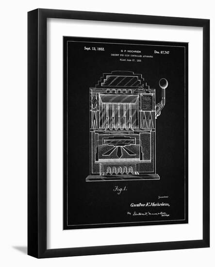 PP1125-Vintage Black Vintage Slot Machine 1932 Patent Poster-Cole Borders-Framed Giclee Print