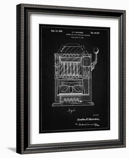PP1125-Vintage Black Vintage Slot Machine 1932 Patent Poster-Cole Borders-Framed Giclee Print