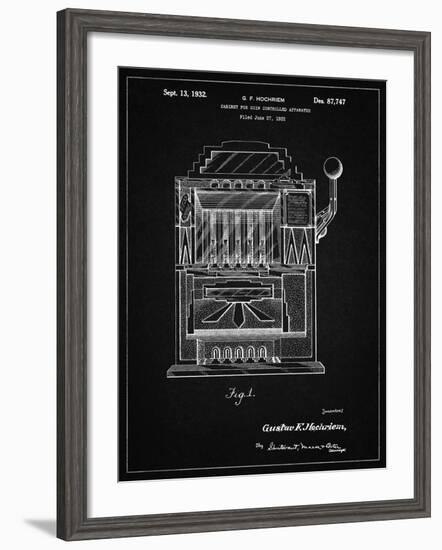 PP1125-Vintage Black Vintage Slot Machine 1932 Patent Poster-Cole Borders-Framed Giclee Print