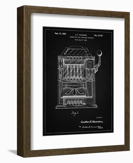 PP1125-Vintage Black Vintage Slot Machine 1932 Patent Poster-Cole Borders-Framed Giclee Print