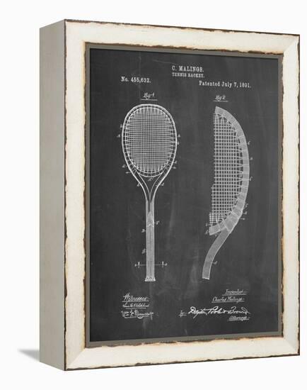 PP1127-Chalkboard Vintage Tennis Racket 1891 Patent Poster-Cole Borders-Framed Premier Image Canvas