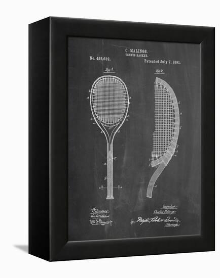 PP1127-Chalkboard Vintage Tennis Racket 1891 Patent Poster-Cole Borders-Framed Premier Image Canvas